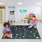 DEERLUX   6 ft. Social Distancing Colorful Kids Classroom Seating Area Rug Starry Sky Design